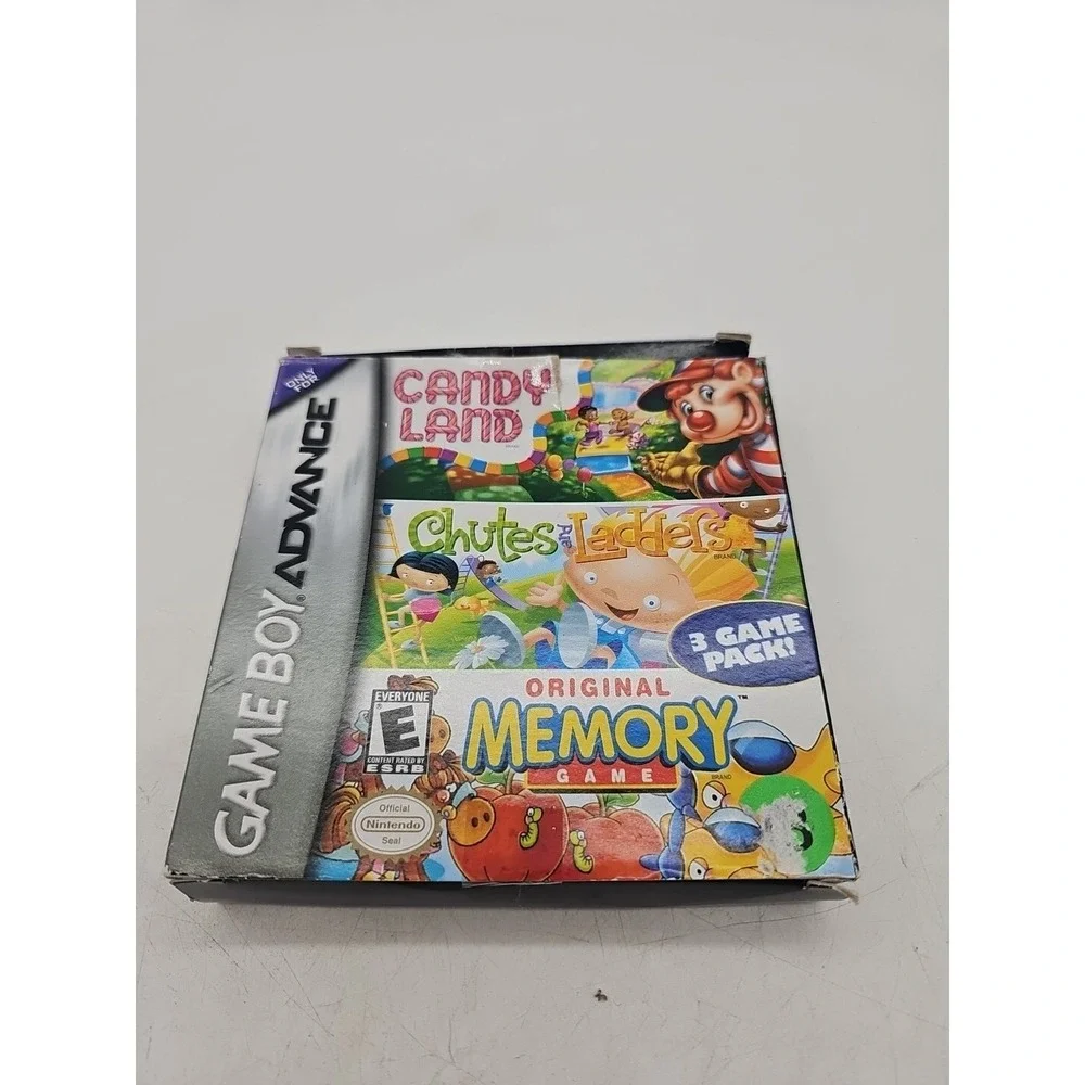 Original Memory Game Boy Advance‎ 3 Game Pack Candyland Memory Chutes Ladder Box